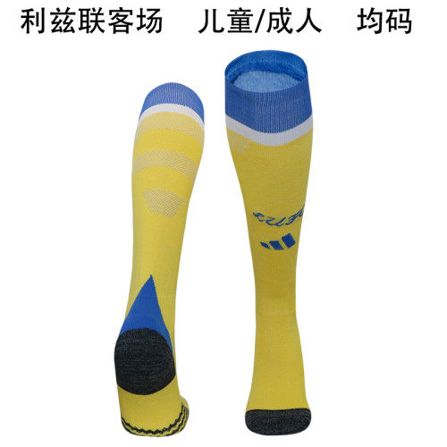 Youth/Adult Socks 2024-2025 Leeds United Away Yellow Soccer Socks