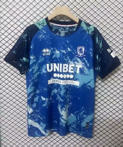 Fans Version 2024-2025 Middlesbrough Third Away Blue Soccer Jersey Football Shirt