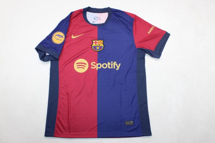 with LIGA F Patch Barcelona Camisetas de Futbol Fans Version 2024-2025 Barcelona MARIA LEON 4 Female UCL Home Soccer Jersey