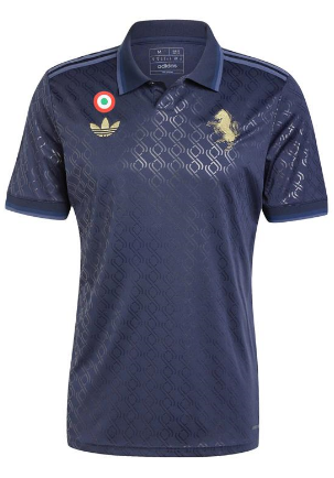 with Coppa Italia Patch Maillot Juve Shirt Fan Version 2024-2025 Juventus Third Away Dark Blue Soccer Jersey Football Shirt