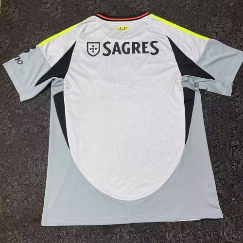 with Sponor Logo Fan Version 2024-2025 Benfica Third Away Grey Soccer Jersey Football Shirt