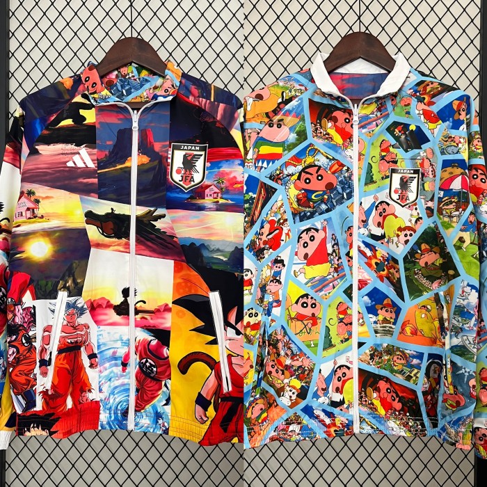 2024 Japan Comic Version Trench Coat Soccer Reversible Windbreaker Jacket