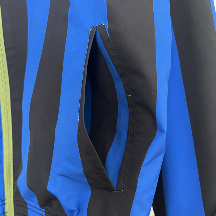 2024 Turkey Green/Blue Trench Coat Soccer Reversible Windbreaker Jacket Football Jacket