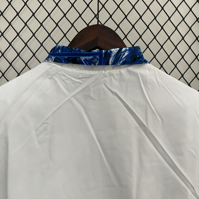2024 Japan Blue/White Trench Coat Soccer Reversible Windbreaker Jacket