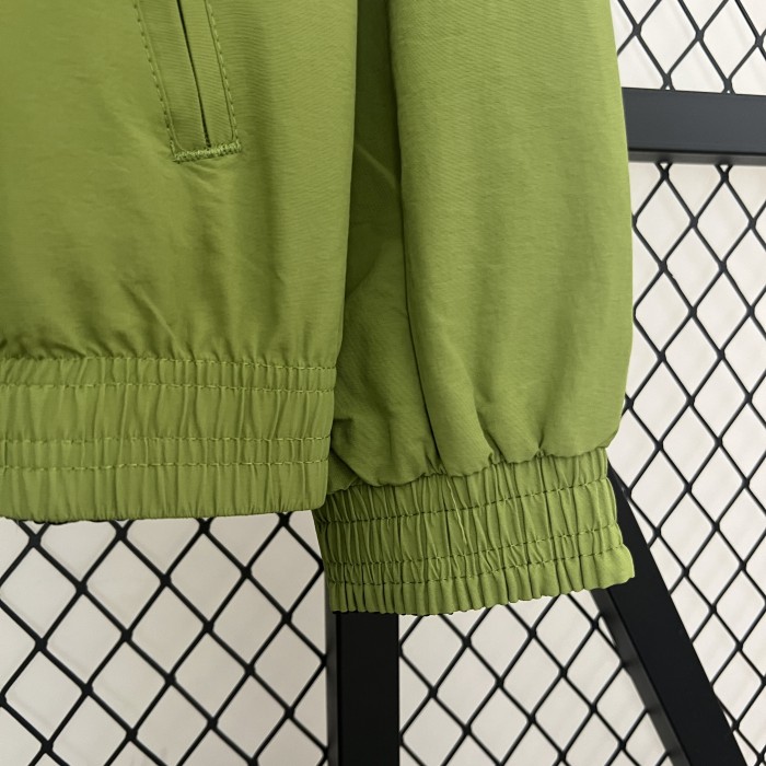 2024 Turkey Green/Blue Trench Coat Soccer Reversible Windbreaker Jacket Football Jacket