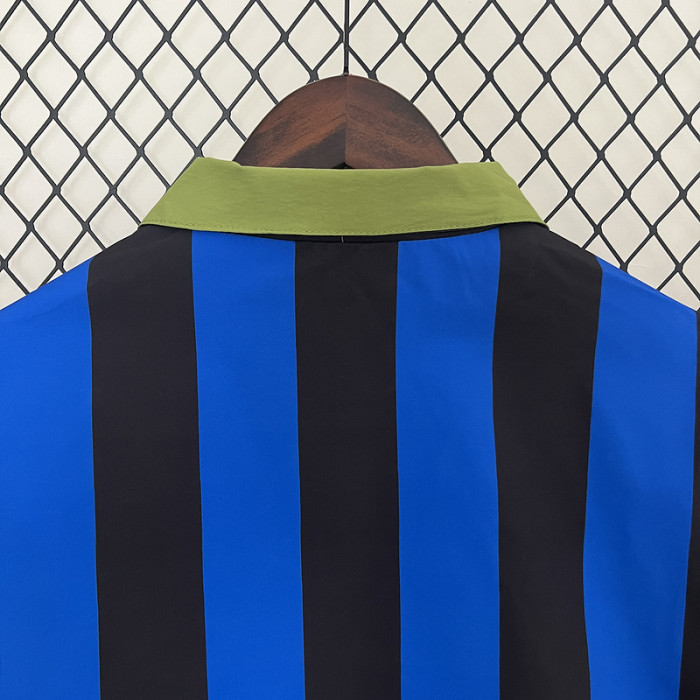 2024 Turkey Green/Blue Trench Coat Soccer Reversible Windbreaker Jacket Football Jacket
