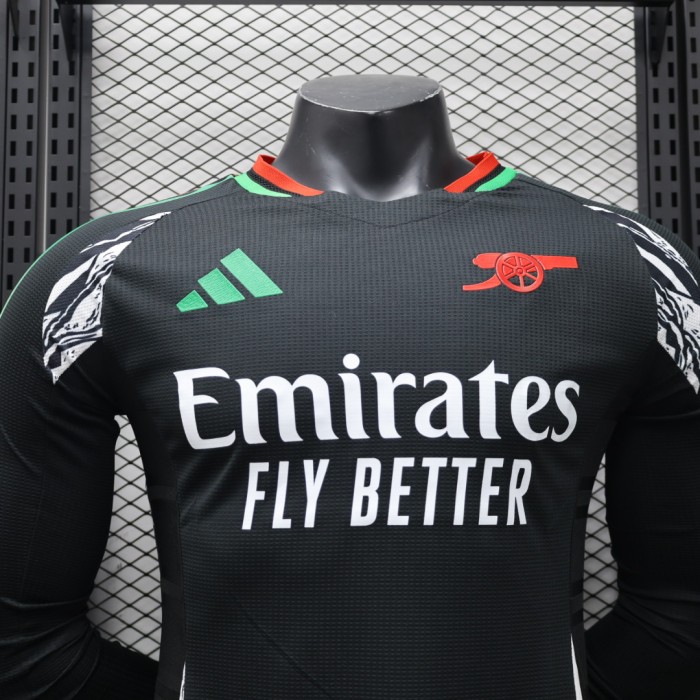 Long Sleeve Player Version 2024-2025 Arsenal Away Soccer Jersey LS Football Shirt