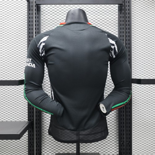 Long Sleeve Player Version 2024-2025 Arsenal Away Soccer Jersey LS Football Shirt