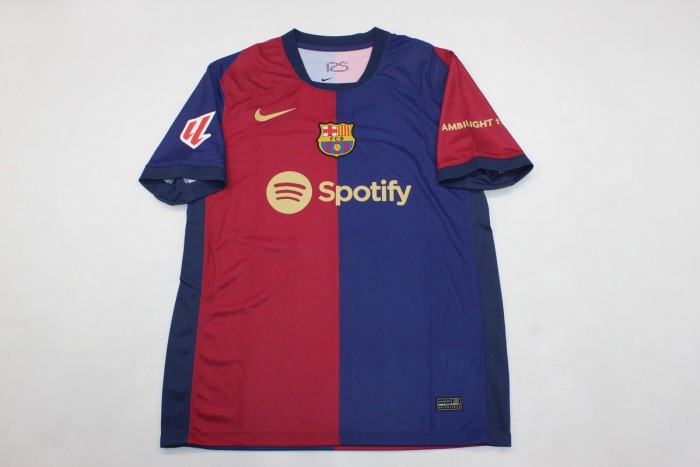with LALIGA Patch GAVI 6 Barcelona Camisetas de Futbol Fans Version 2024-2025 Barcelona Home Soccer Jersey