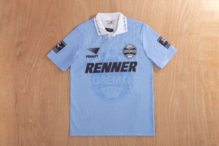 Retro Jersey 1995-1996 Gremio Third Away Blue Soccer Jersey Vintage Football Shirt