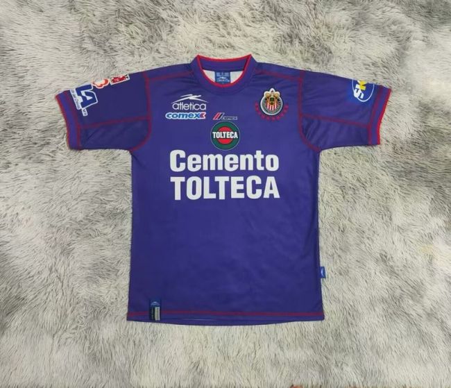 Retro Shirt 2002-2003 Chivas Third Away Purple Vintage Soccer Jersey Football Shirt