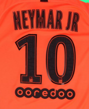 Neymar Jr 10 Lettering for 2019-2020 PSG Away Jersey