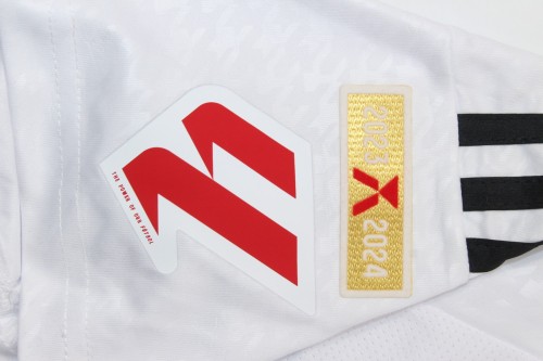 with HP+LALIGA+Liga Champions Patch Fan Version 2024-2025 Real Madrid BELLINGHAM 5 Home Soccer Jersey Real Football Shirt