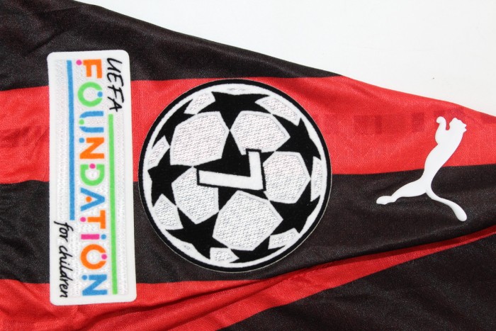 with UCL Patch Fan Version 2024-2025 AC Milan MORATA 7 Home Soccer Jersey AC Football Shirt