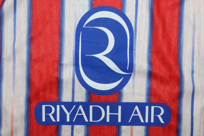 with UCL Patch Fan Version 2024-2025 Atletico Madrid Home Soccer Jersey Football Shirt