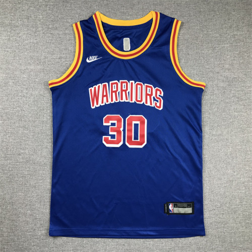 Adult Golden State Warriors 30 CURRY NBA Jersey Blue Men's Basketball Shirt