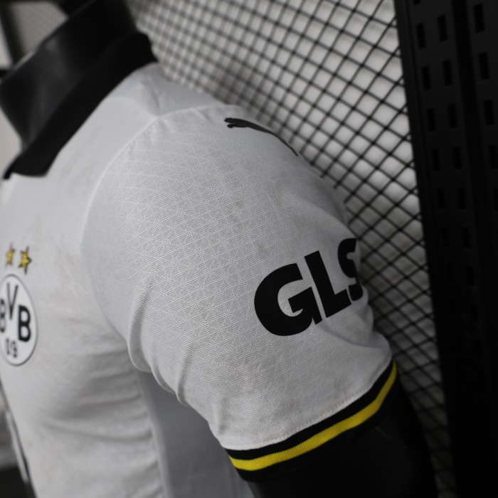 Player Version 2024-2025 Borussia Dortmund Third Away White Soccer Jersey Vintage BVB Football Shirt