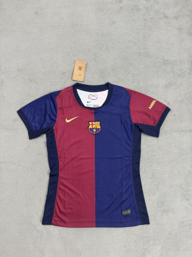 without Sponor Logo Women 2024-2025 Barcelona Home Soccer Jersey Girl Football Shirt