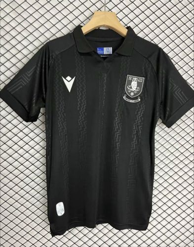 Fan Version 2024-2025 Sheffield Wednesday Third Away Black Soccer Jersey Football Shirt