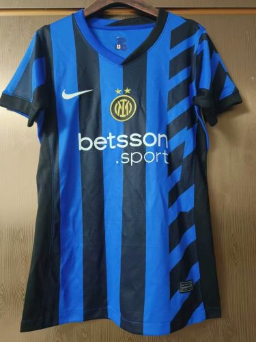 Women 2024-2025 Inter Milan Home Soccer Jersey Girl Football Shirt