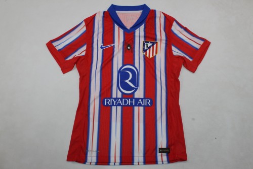 Player Version 2024-2025 Atletico Madrid Spider Alvarez Version Home Soccer Jersey Football Shirt