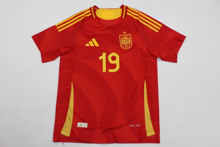 Player Version Spain 2024 LAMINE YAMAL 19 Home Soccer Jersey España Camisetas de Futbol