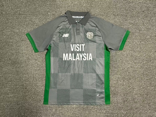 Fans Version 2024-2025 Cardiff City Away Grey Soccer Jersey Football Shirt