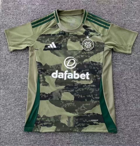 Fan Version 2024-2025 Celtic Third Away Dark Green Soccer Jersey Football Shirt