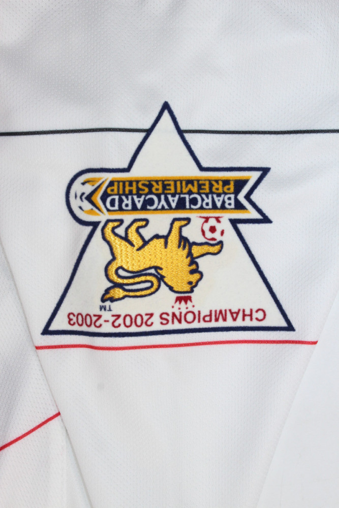 with EPL Patch Retro Jersey 2003-2005 Manchester United RONALDO 7 Away White Soccer Jersey Man U Vintage Football Shirt