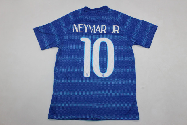 Retro Jersey 2014 Brazil Neymar Jr 10 Away Blue Soccer Jersey Vintage Brasil Camisetas de Futbol