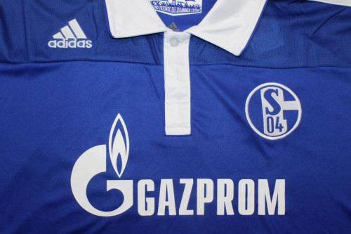 with Bundesliga Patch Retro Jersey 2010-2011 Schalke 04  RAUL 7 Home Soccer Jersey Vintage Football Shirt