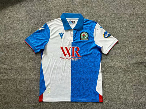 Fans Version 2024-2025 Blackburn Rovers Home Soccer Jersey Football Shirt