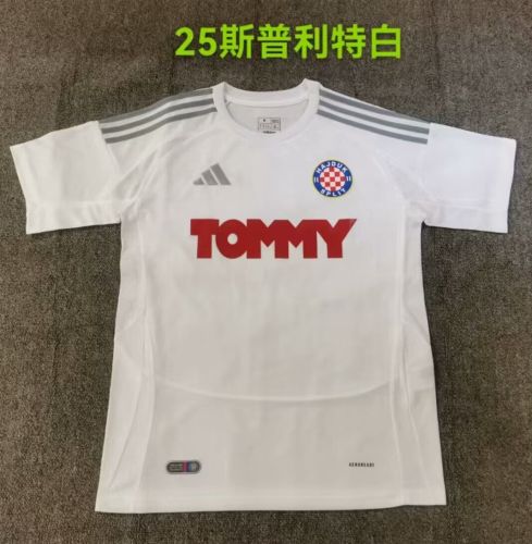 Fan Version 2024-2025 Hajduk Split Away White Soccer Jersey Football Shirt