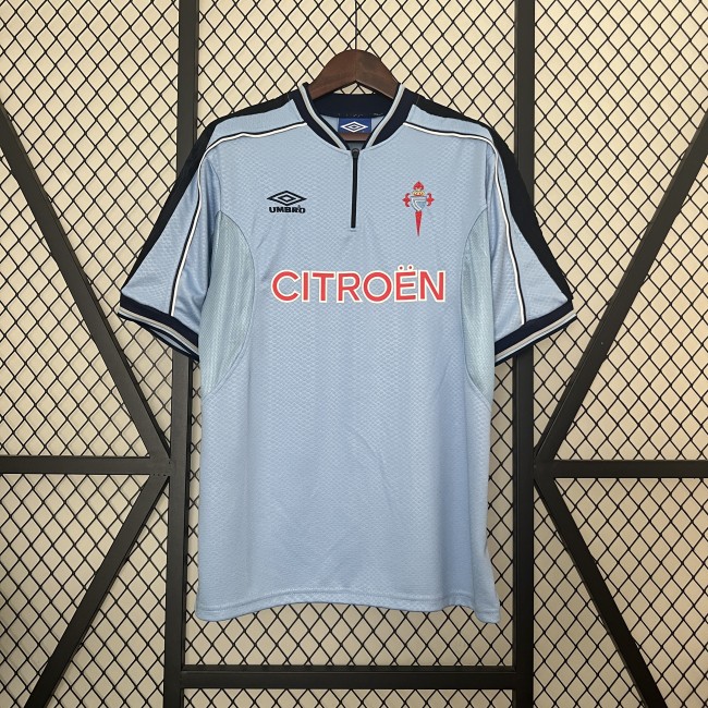 Retro Jersey 1999-2000 Celta de Vigo Home Soccer Jersey Vintage Football Shirt