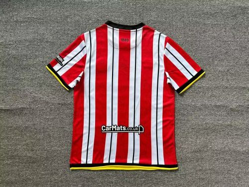 without Sponor Logo Fan Version 2024-2025 Sheffield United Home Soccer Jersey Football Shirt