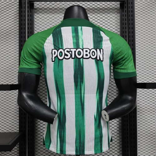 Player Version 2024-2025 Atletico Nacional de Medellin Home Soccer Jersey Football Shirt