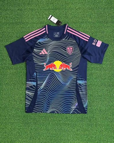Fan Version 2024-2025 Leeds United Third Away Dark Blue Soccer Jersey Football Shirt