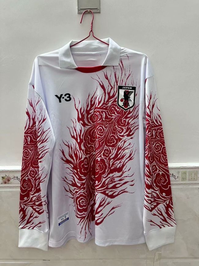 Long Sleeve Japan 2024 Y-3 White Special Edition Soccer Jersey Football Shirt