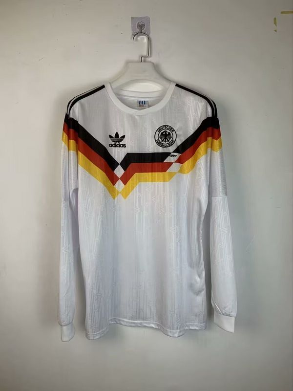 Long Sleeve Retro Jersey 1990 Germany Home Soccer Jersey Vintage Football Shirt