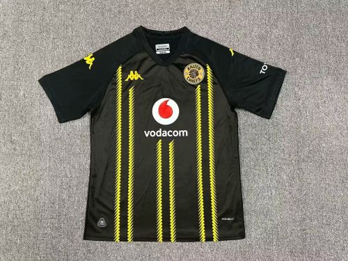 Fans Version 2024-2025 Kaizer Chiefs Away Black Soccer Jersey Football Shirt