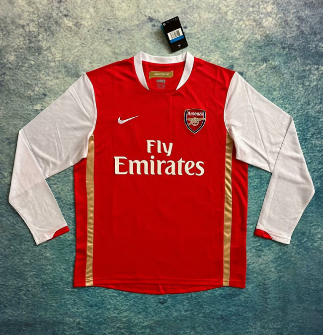 Retro Jersey Long Sleeve 2006-2008 Arsenal Home Soccer Jersey LS Vintage Football Shirt
