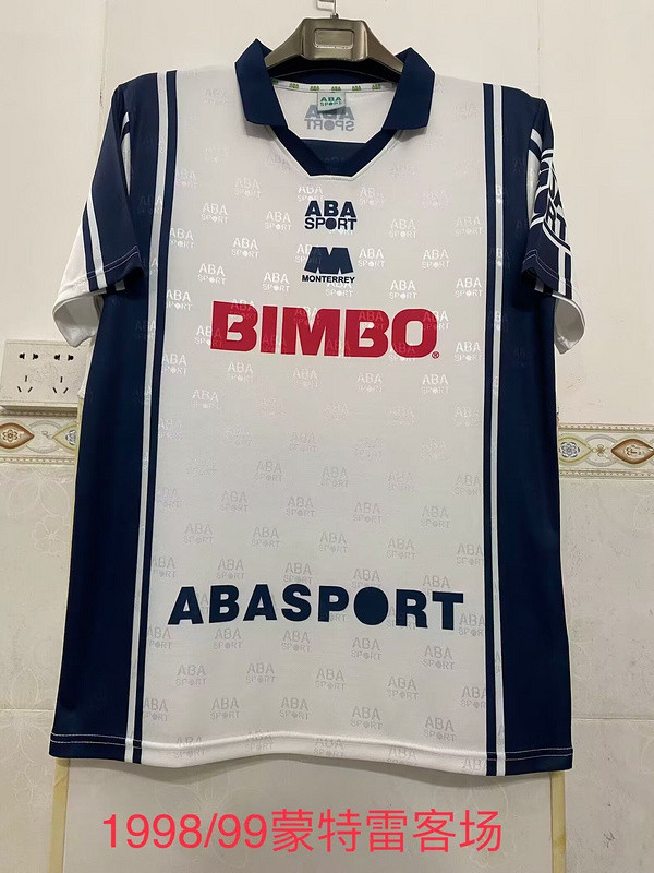 Retro Jersey 1998-1999 Monterrey Away White Soccer Jersey Vintage Football Shirt