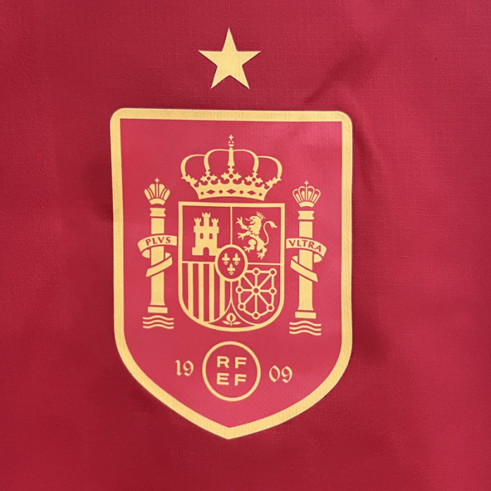 2024 Spain Red/Yellow Trench Coat Soccer Reversible Windbreaker Jacket Football Jacket