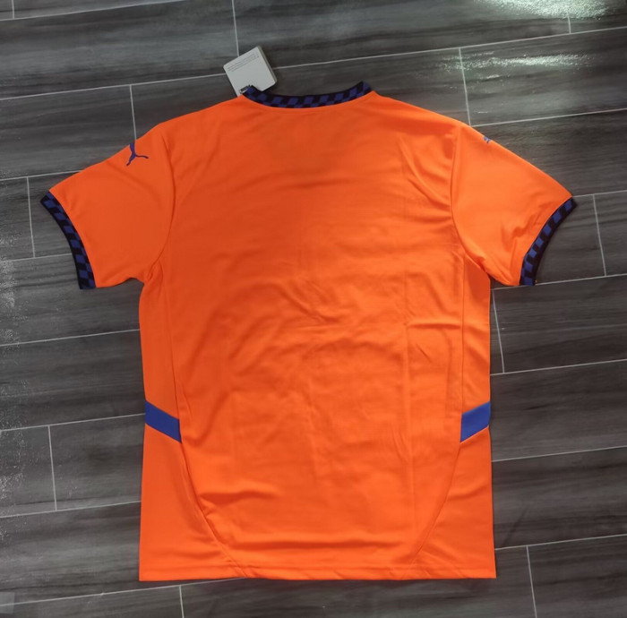 Fan Version 2024-2025 Olympique de Marseille Third Away Orange Soccer Jersey Football Shirt