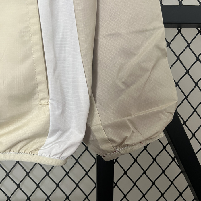 2024 BEL Red/Beige Trench Coat Soccer Reversible Windbreaker Jacket Football Jacket