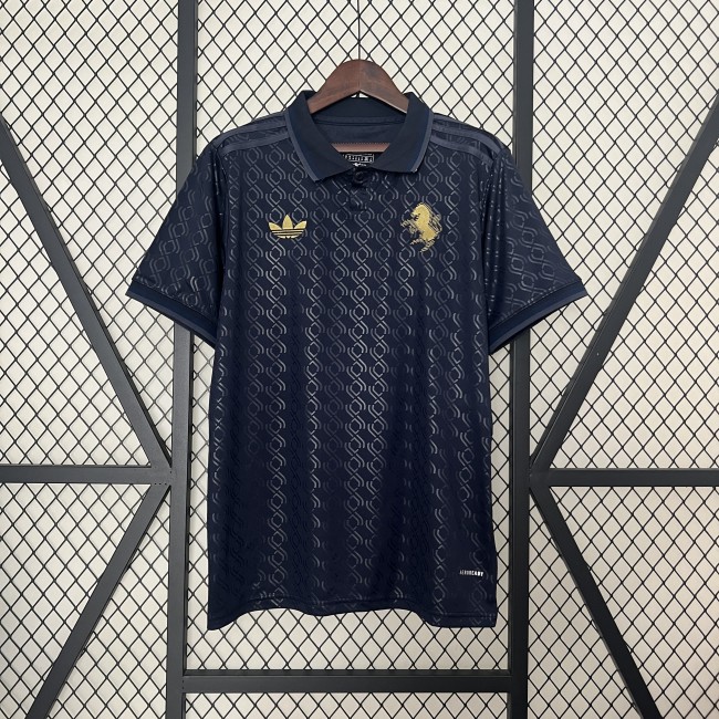 Maillot Juve Shirt Fan Version 2024-2025 Juventus Third Away Dark Blue Soccer Jersey Football Shirt