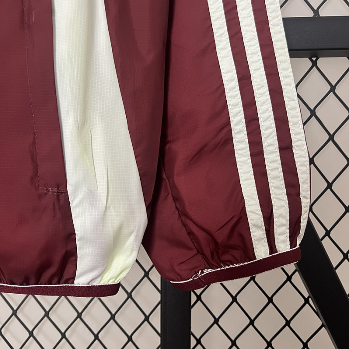 2024 Mexico Red/White Trench Coat Soccer Reversible Windbreaker Jacket Football Jacket