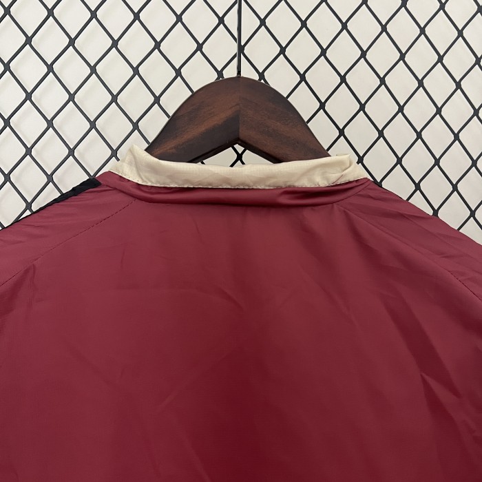2024 BEL Red/Beige Trench Coat Soccer Reversible Windbreaker Jacket Football Jacket