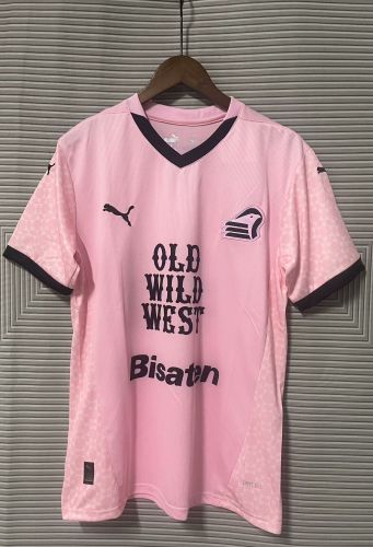 Fans Version 2024-2025 Palermo Home Pink Soccer Jersey Football Shirt