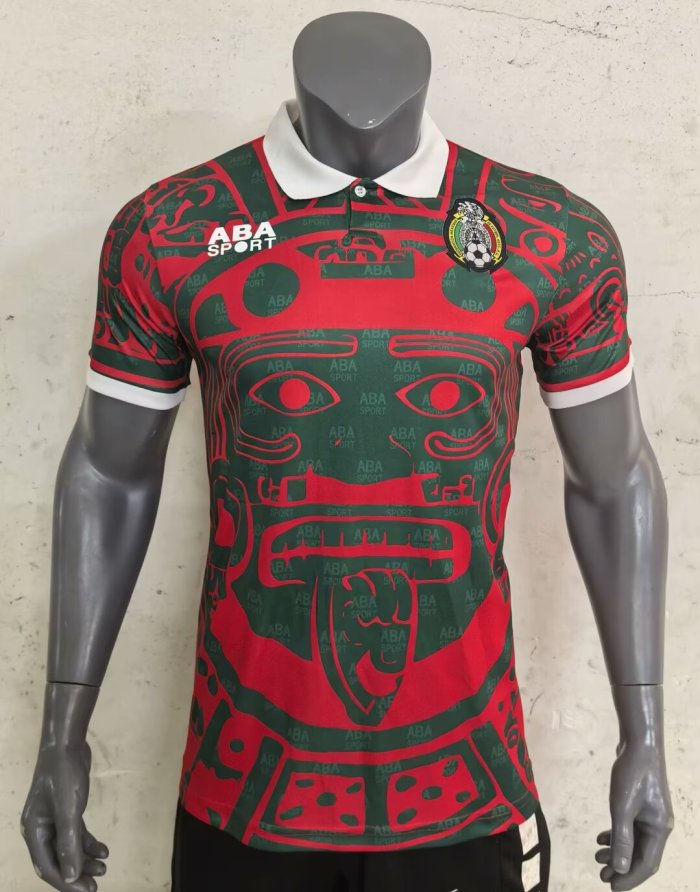 Fan Version 2024 Mexico Away Red/Green Soccer Jersey Adulto Camiseta de Futbol